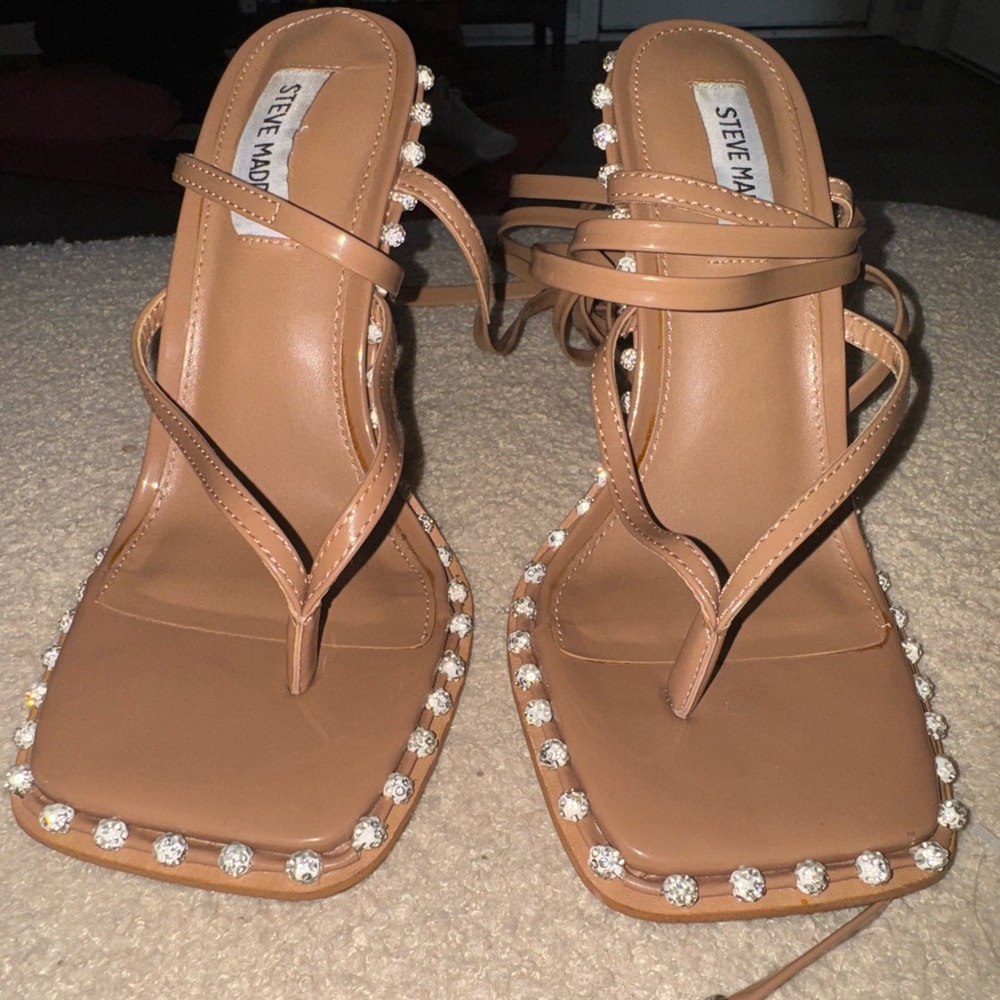 Steve Madden Ankle Wrap Sandal Toe Heels